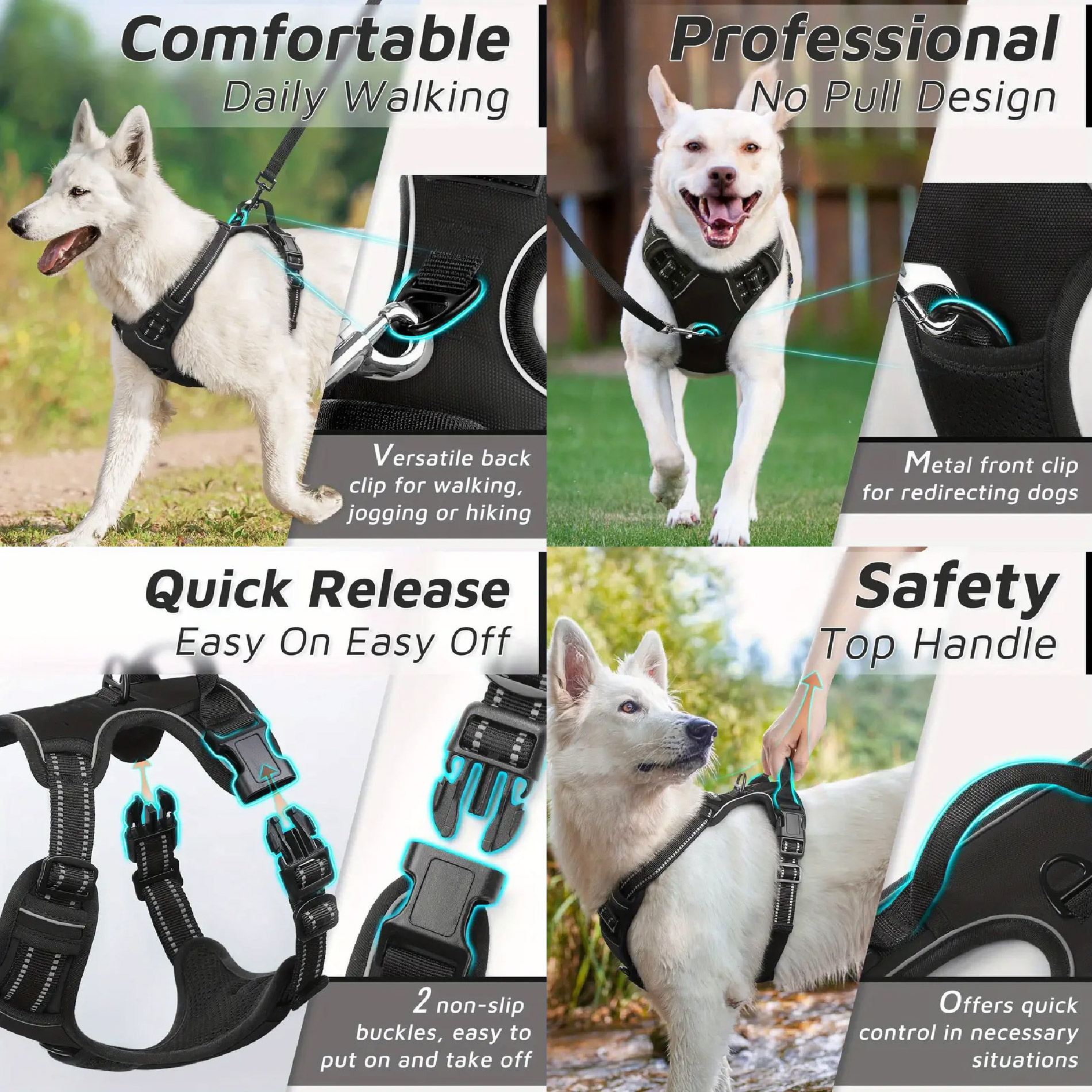 Miniatura 5 de Arnes Collar Perros Grandes Con Correa